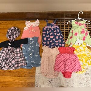 Assorted Summer 6-12M Baby Girl Clothing Bundle